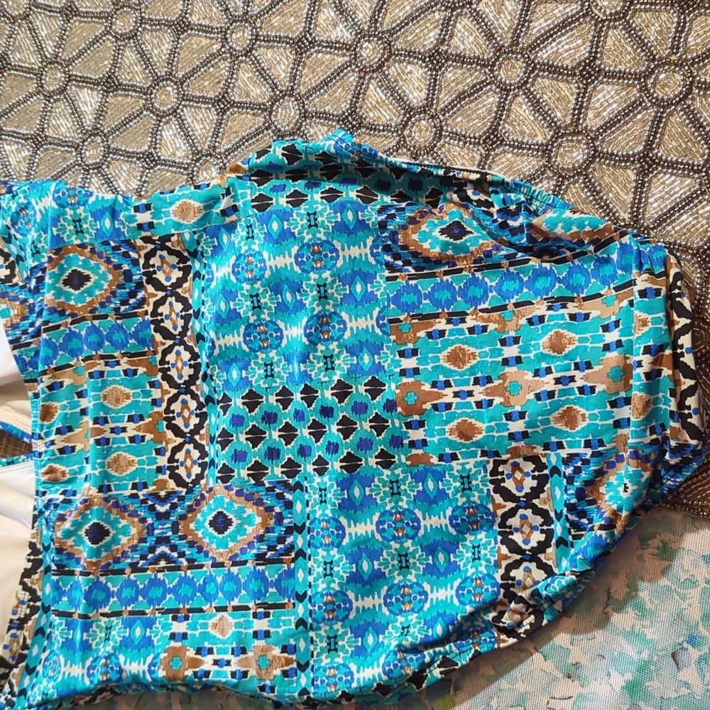 La Blanca Blue Patterned One Piece Swimsuit - Picture 6 of 13